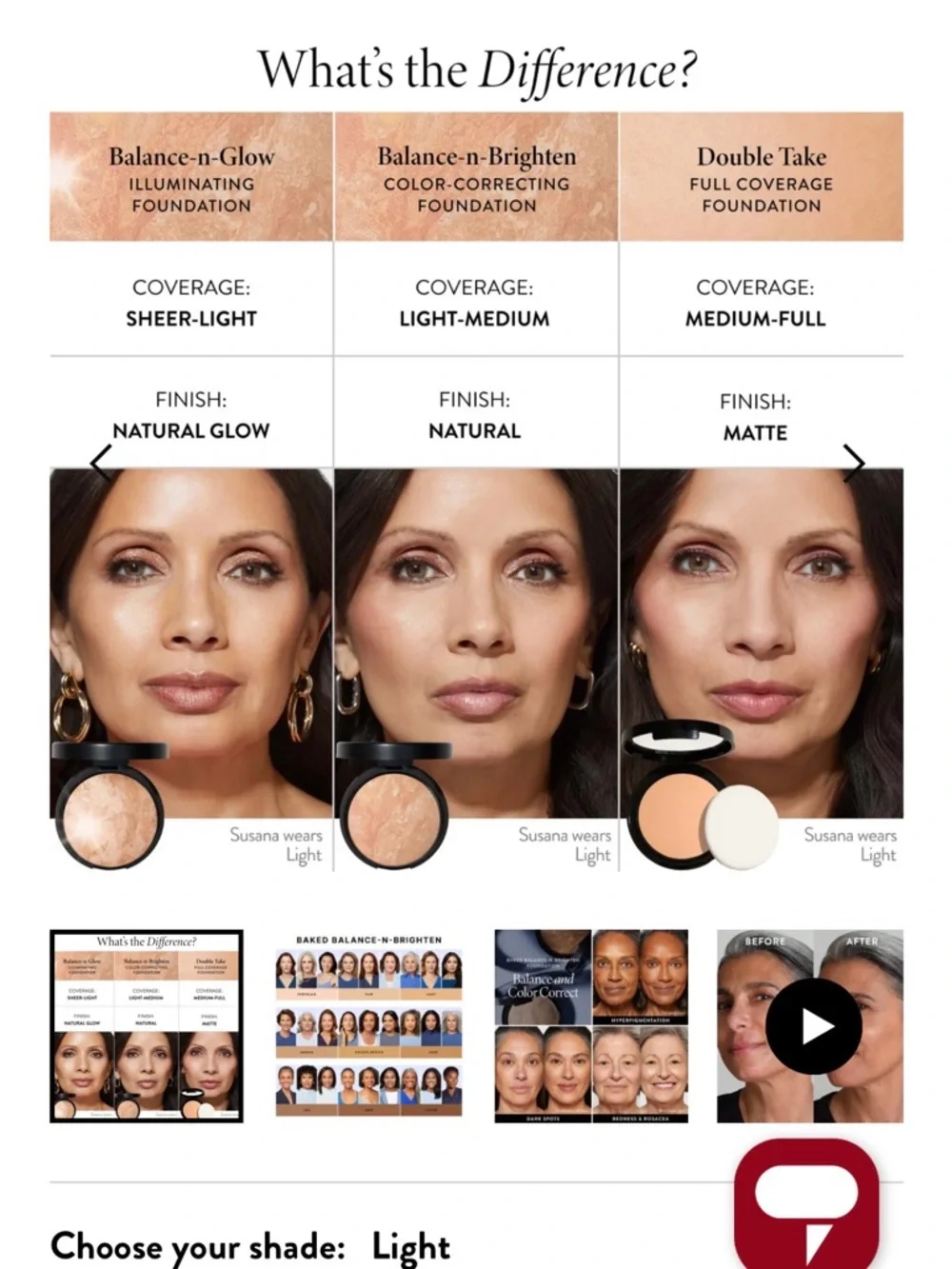 Laura Geller Baked Balanced n Brighten Color Correcting foundation- Light